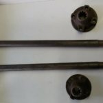 Coppia 2 semiassi e 2 manigotti trasmissione-10 cave diametro 23- Fiat 600 1'tipo