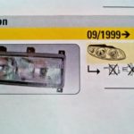 Faro proiettore H4+H1 destro autocarro Nissan Atleon modelli 1994/2006