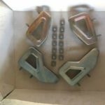 Kit 4 staffe paraurti anteriore e posteriore con 12 bulloni fissaggio FIAT PANDA 4x4 dal 1986 al 2002