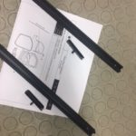 Coppia 2 Guide canalino vetro scendente porte destra e sinistra con 2 pattini scorrivetro per Fiat Doblo' dal 2000 al 2009 tutti modelli