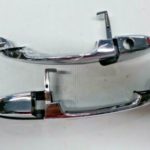 Lancia Ypsilon 2003-2011 Coppia 2 maniglie porta destra sinistra cromate a specchio