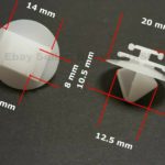 MOLLETTE CLIPS 12 PEZZI PER MODANATURE LATERALI CITROEN PEUGEOT FIAT